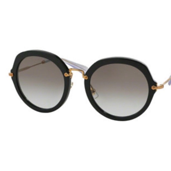 Miu Miu Gold and Black Sunglasses - Picture 3 of 8